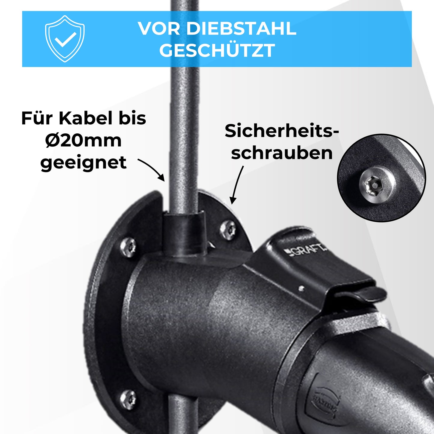 Ladekabel Typ 2 Wandhalterung