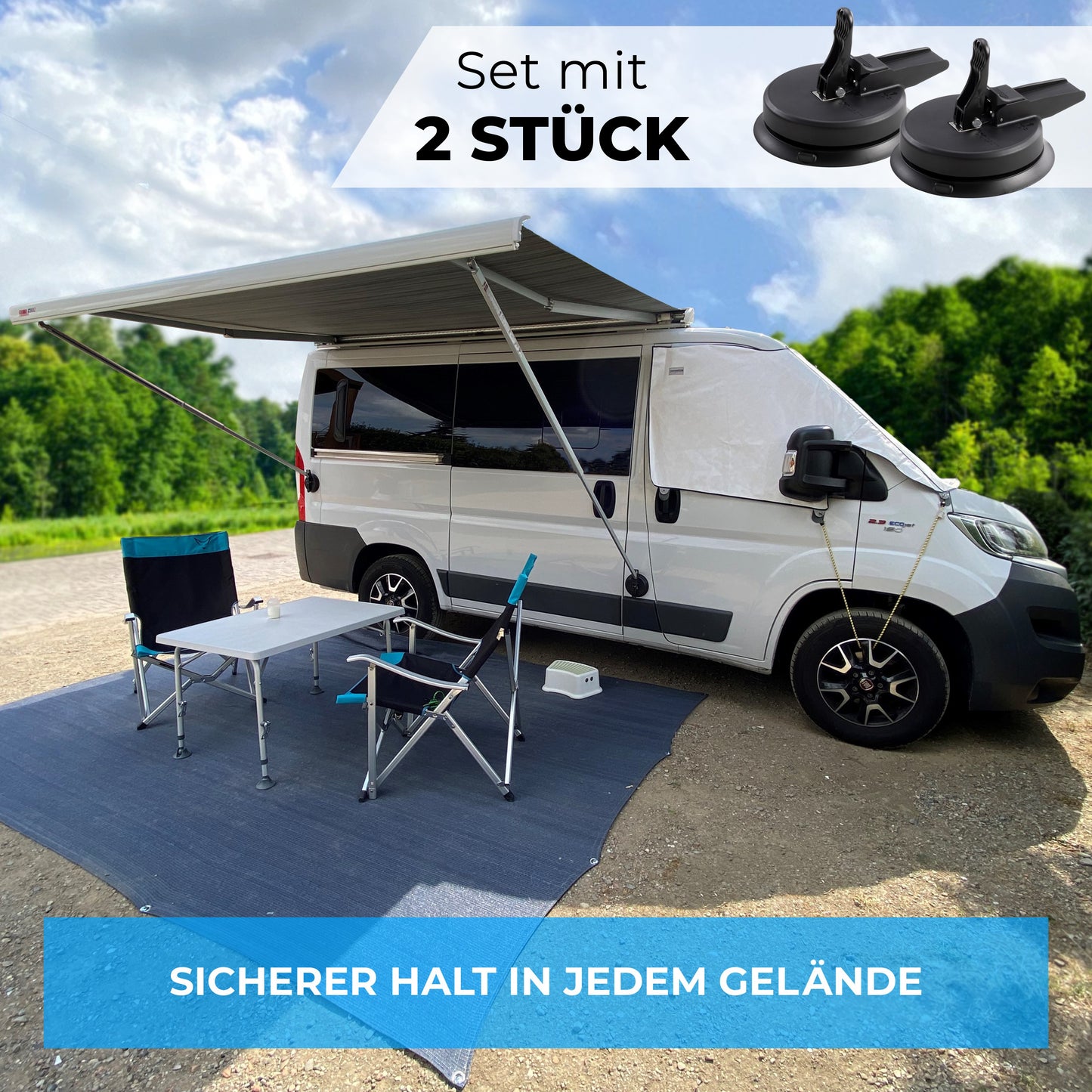 Markisenhalter für Camper - 2 Stück