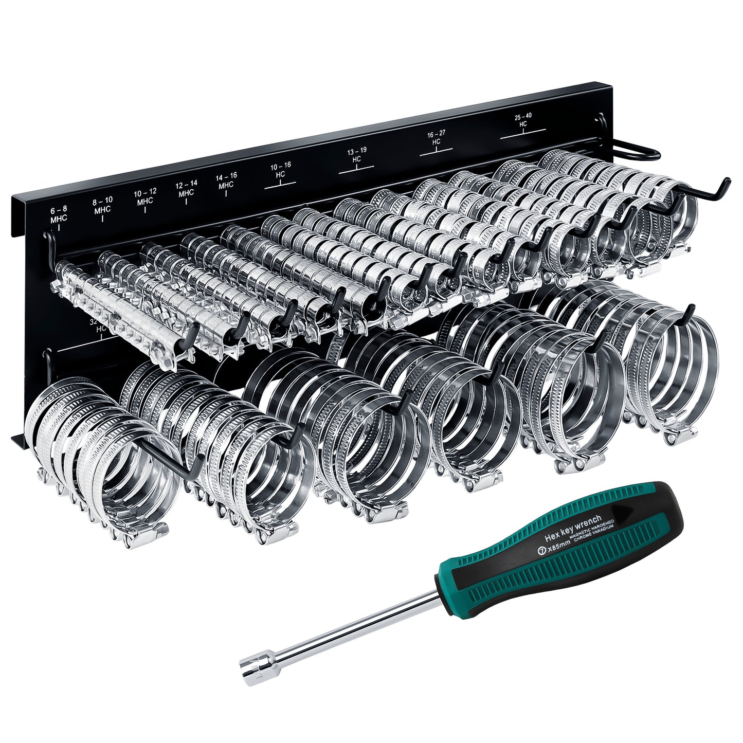 Schlauchschellen Wandhalter Set - 227 Teilig