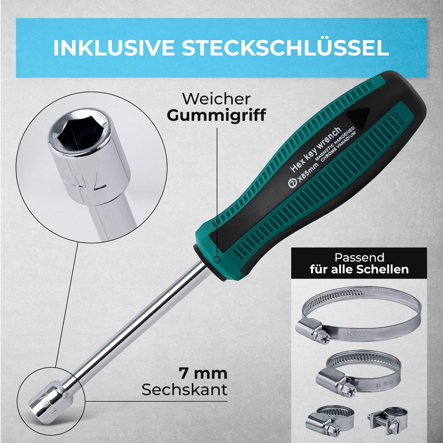 Schlauchschellen Wandhalter Set - 227 Teilig