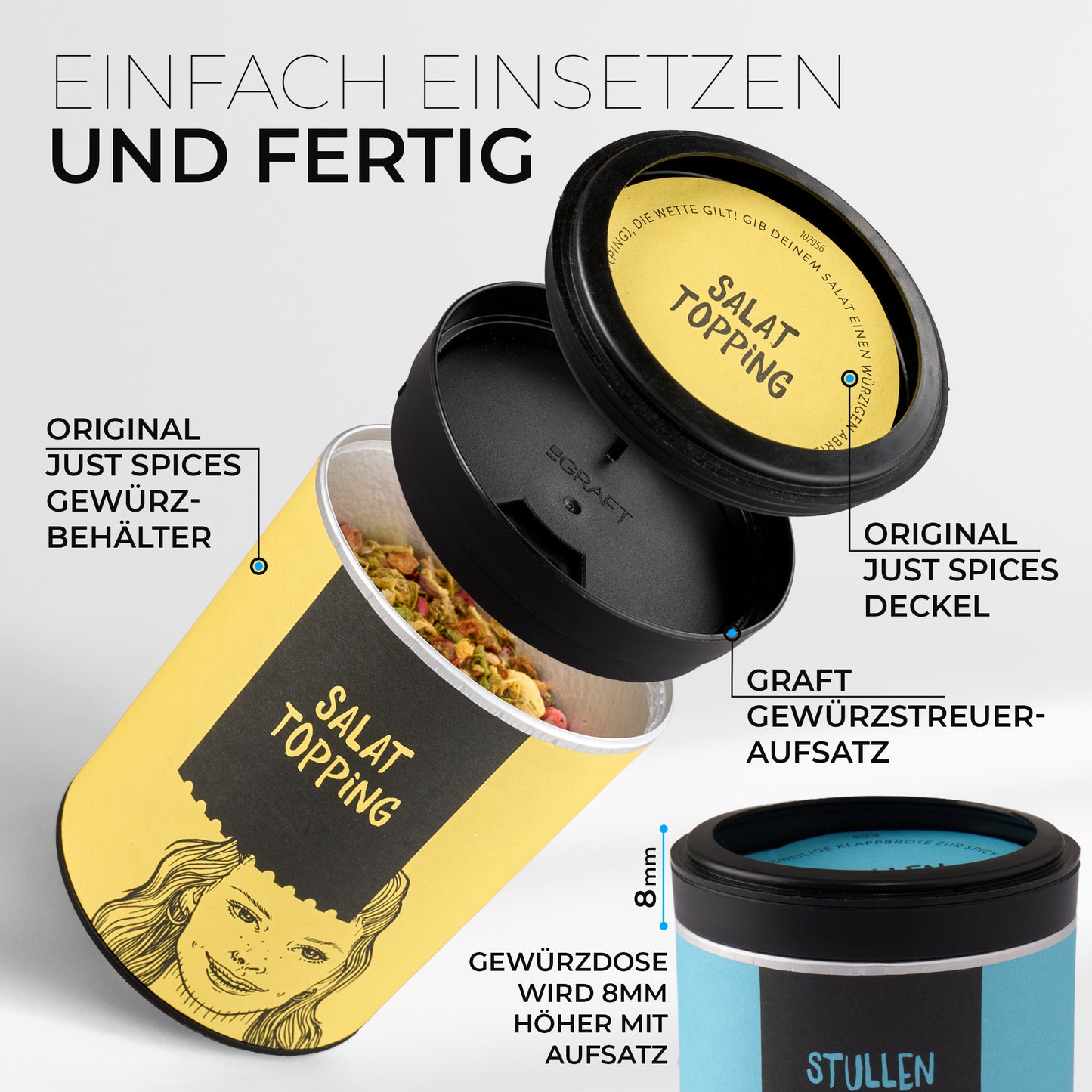 Aufsatz für Gewürzdosen - Passend für Just Spices
