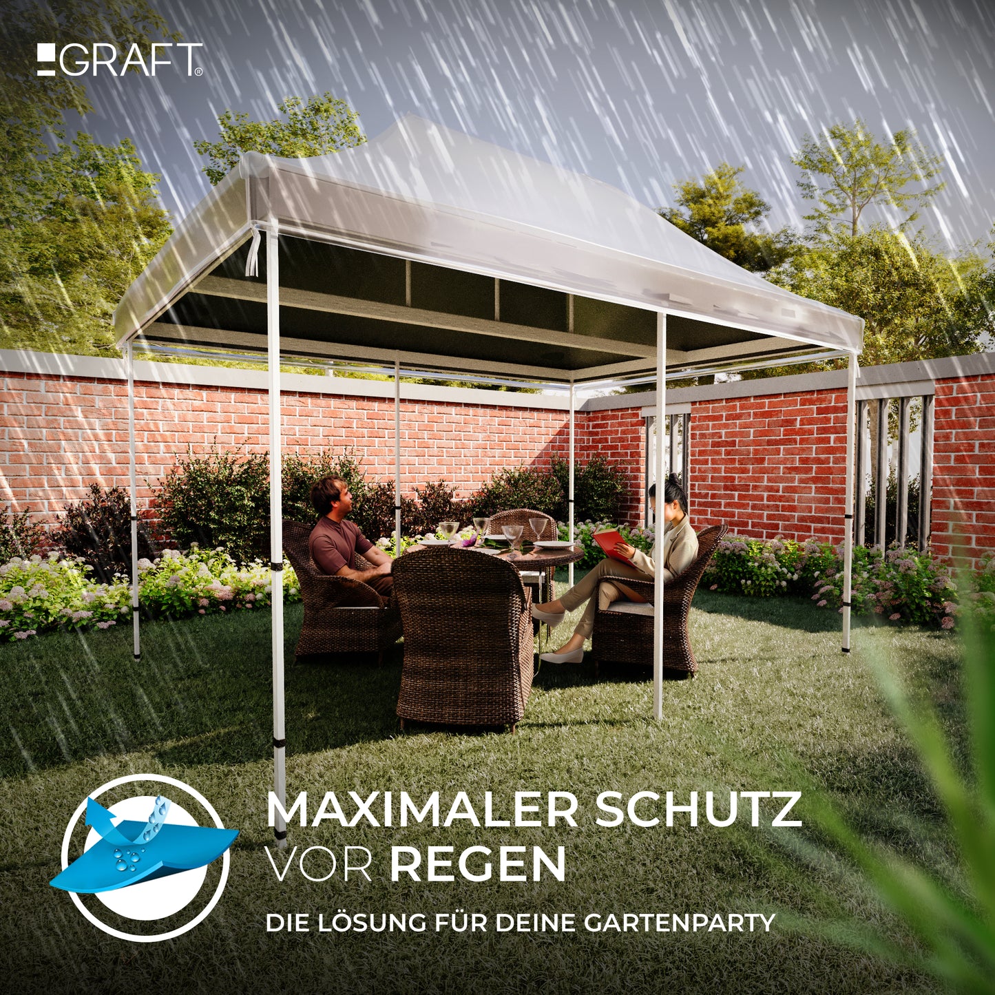 Pavillon Abdeckung - 3m x 4m x 0,5m