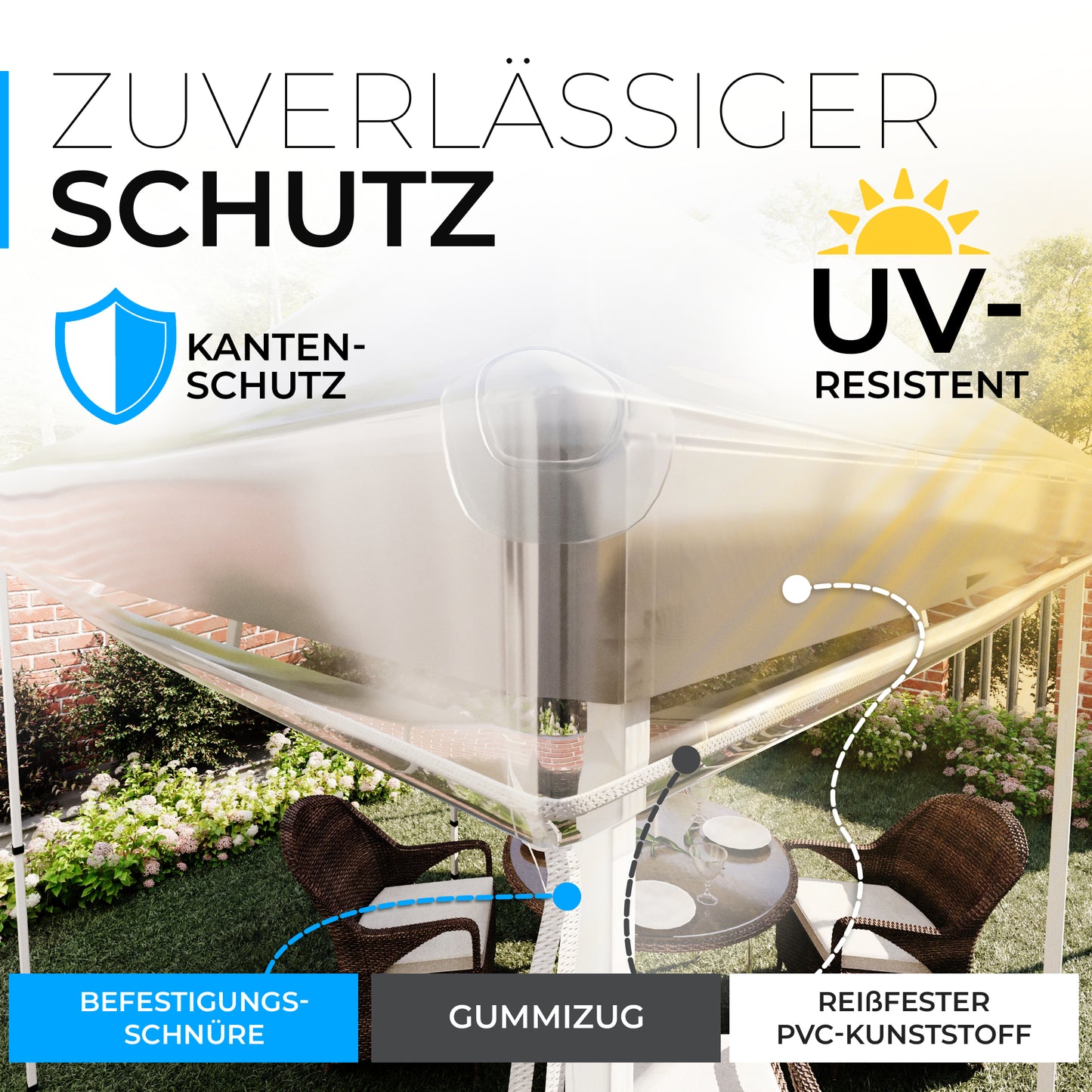 Pavillon Abdeckung - 3m x 4m x 0,5m