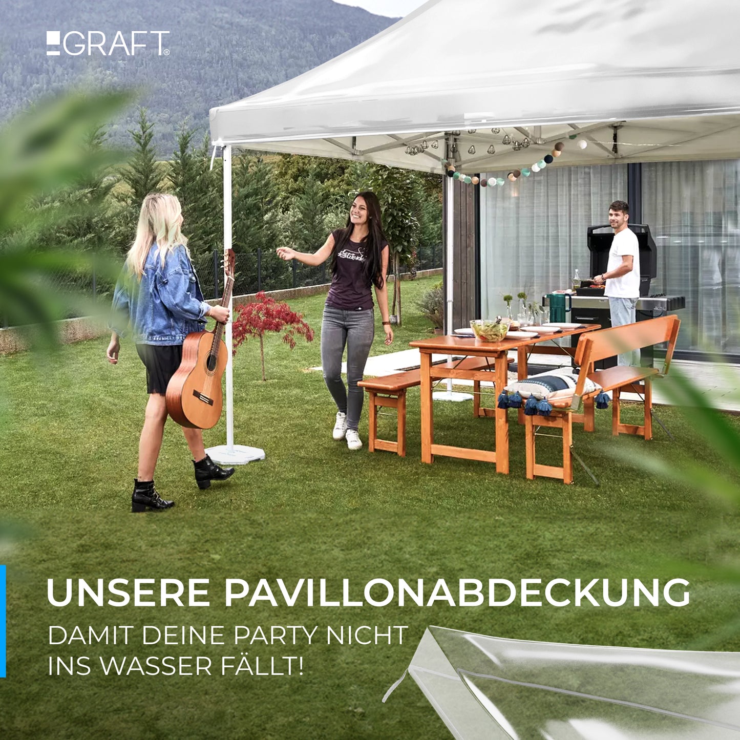 Pavillon Abdeckung - 3m x 4m x 0,5m