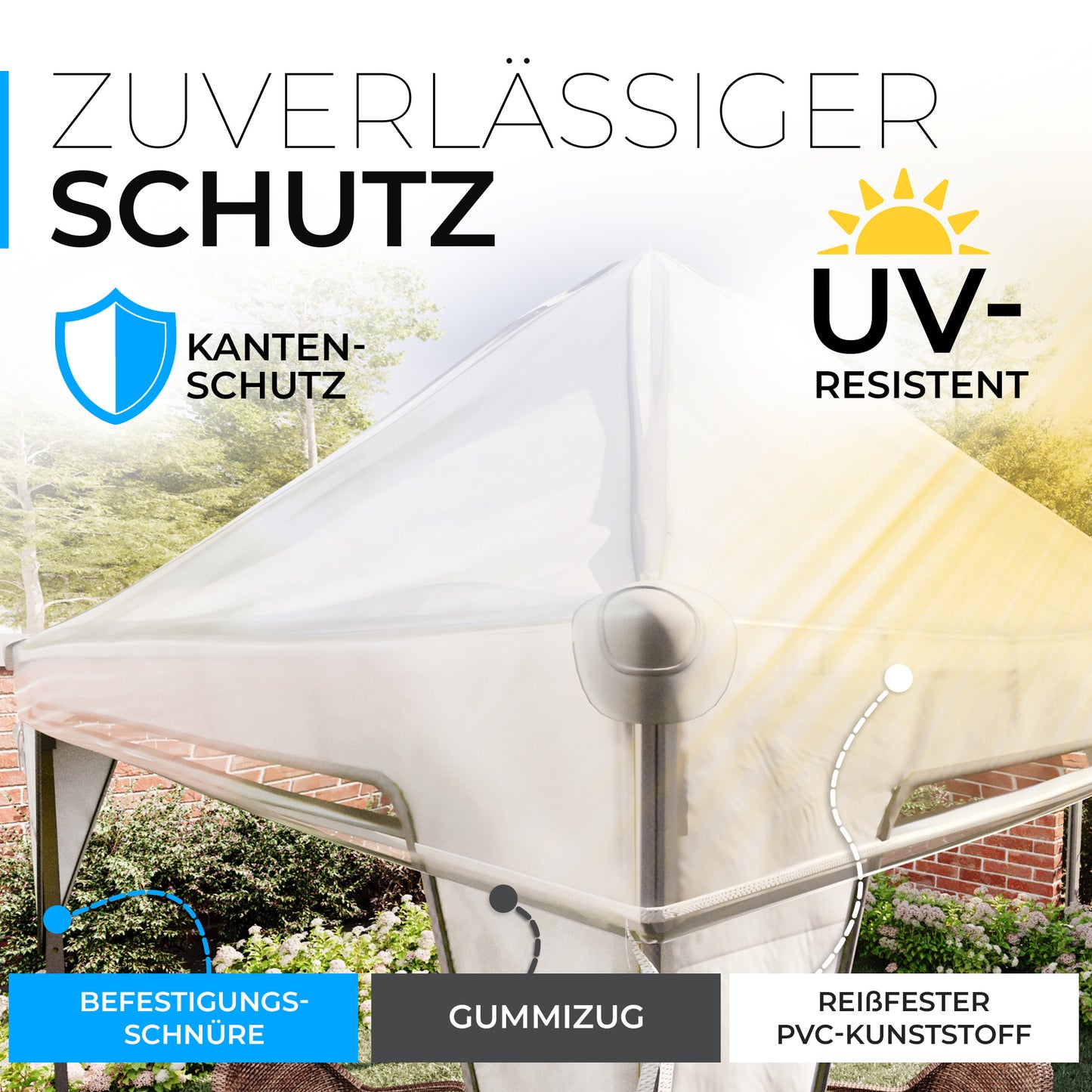 Pavillon Abdeckung - 3m x 3m x 0,75m