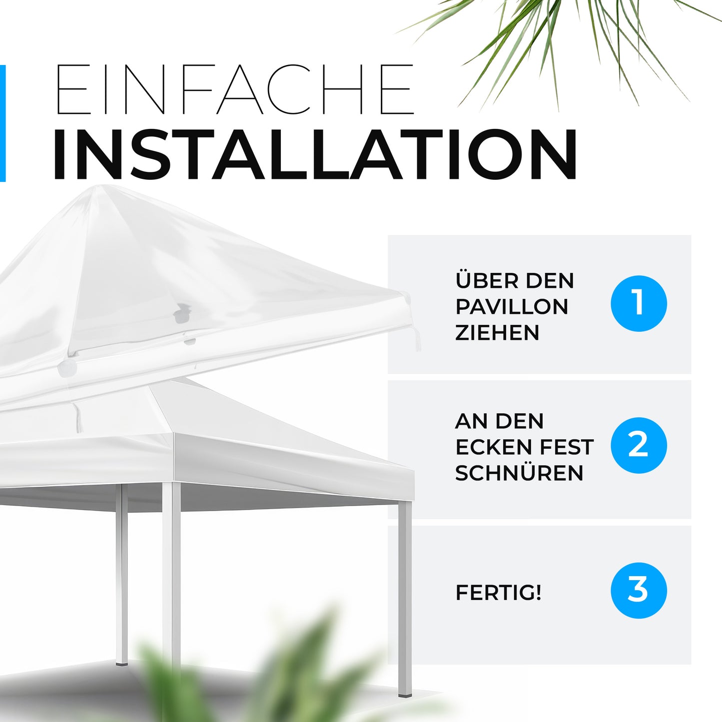 Pavillon Abdeckung - 3m x 3m x 0,75m