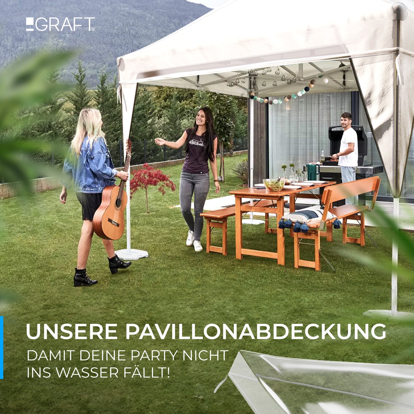 Pavillon Abdeckung - 3m x 3m x 0,75m