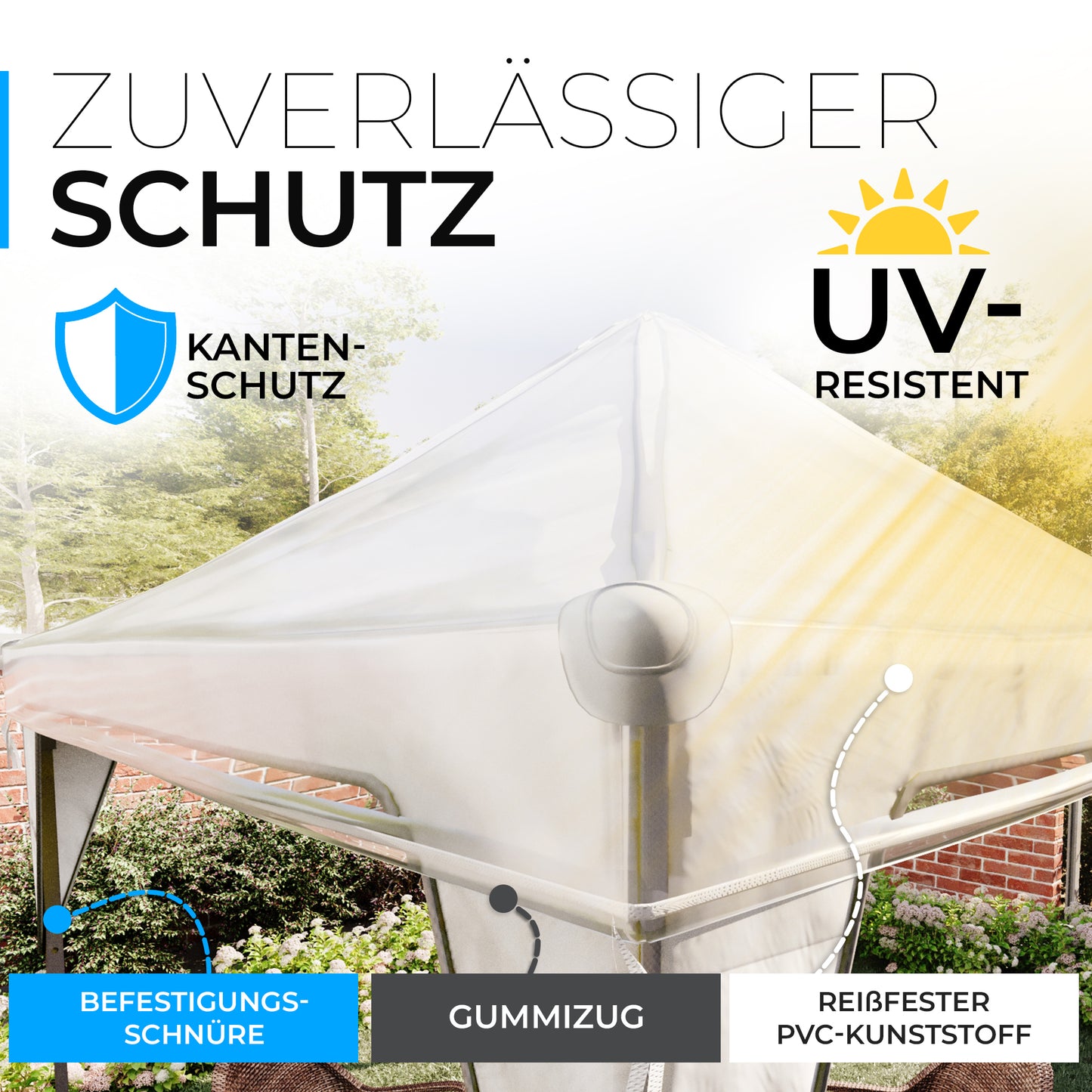 Pavillon Abdeckung - 3m x 3m x 0,5m