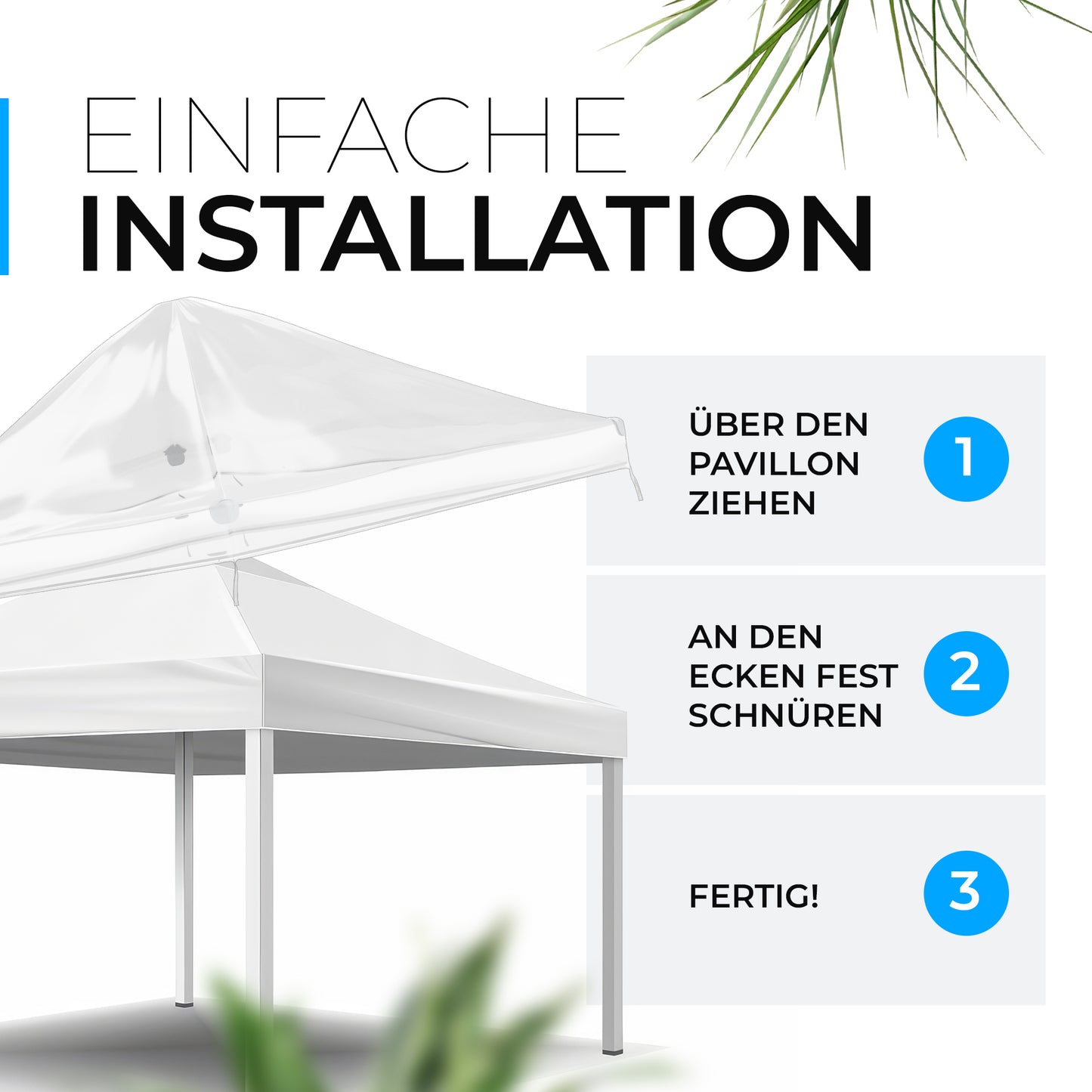 Pavillon Abdeckung - 3m x 3m x 0,5m