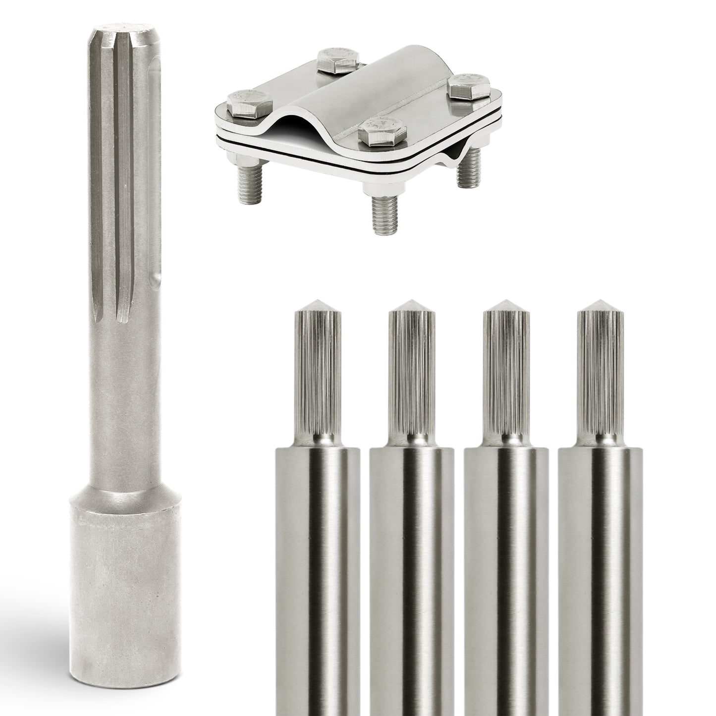 Tiefenerder Set aus V4A Edelstahl - 4 Meter