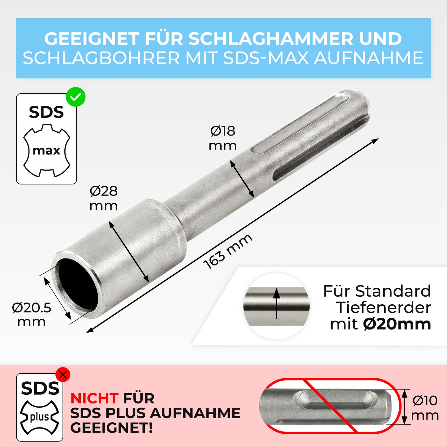 Tiefenerder Eintreiber SDS MAX