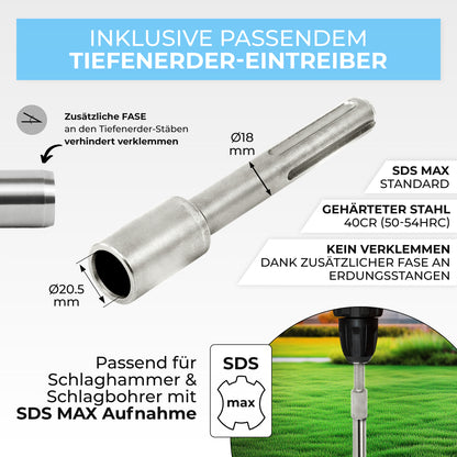 Tiefenerder Set aus V4A Edelstahl - 3 Meter