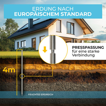 Tiefenerder Set aus V4A Edelstahl - 4 Meter