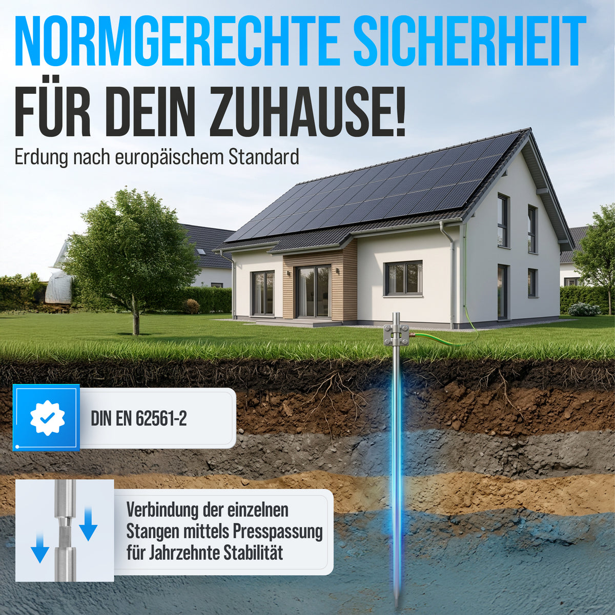 Tiefenerder Set aus V4A Edelstahl - 3 Meter
