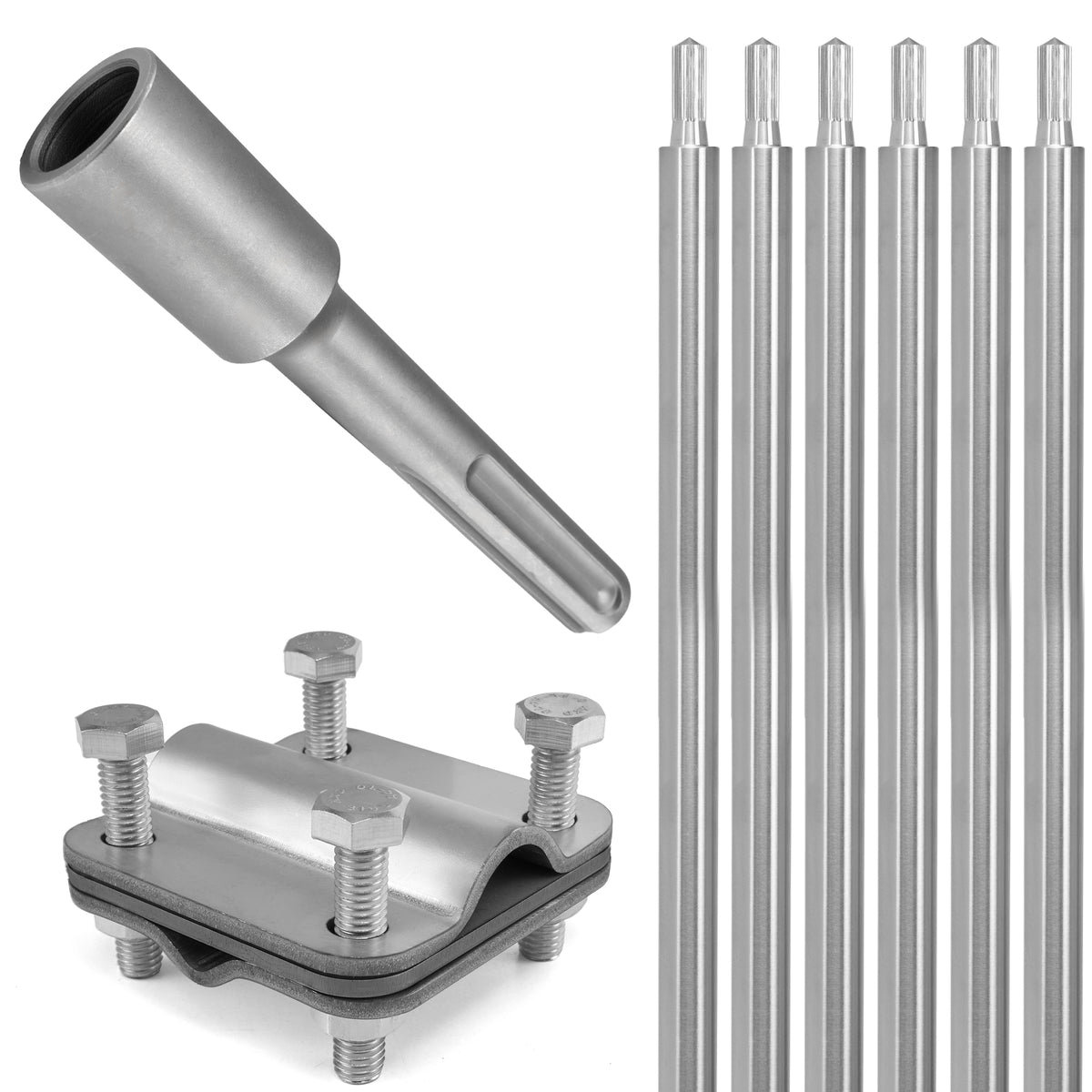 Tiefenerder Set aus V4A Edelstahl - 6 Meter